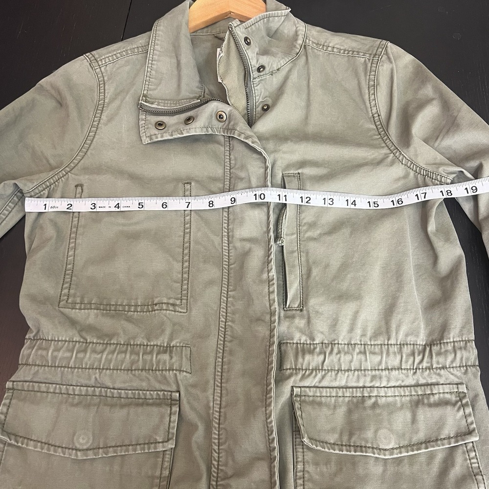 Madewell Passage Utility Jacket Women's Size Small Army Green Full Zip Pockets - Picture 11 of 12